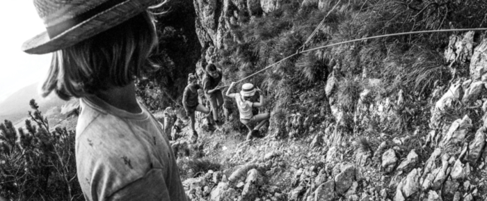 Tias, Bes, Lien en Lente climbing Ellmauer Tor, Oostenrijk